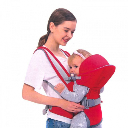 Marsupiu multifunctional, reglabil, cu suport pentru gat, 50 cm 3-12 luni, albastru [1]