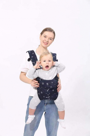 Marsupiu 6 în 1 cu desene, multifunctional, reglabil, 0-36 luni, max 20 kg, albastru [1]