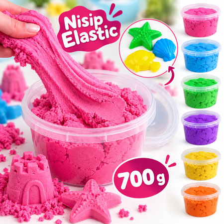 Nisip Kinetic - Nisip elastic 700 g – culori disponibile la alegere