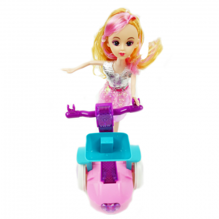 Papusi si accesorii - Papusa Barbie Balance, pe segway, cu sunete, luminite si dans, 29 cm