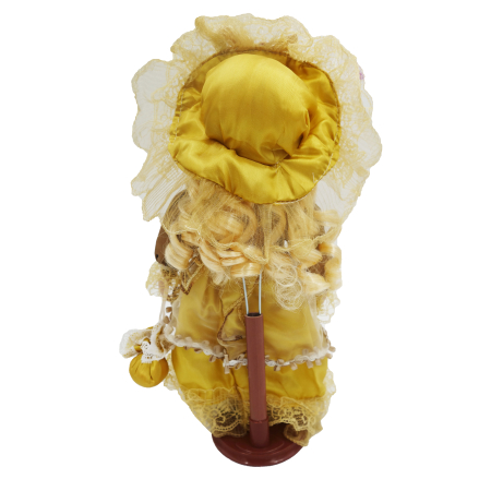 Păpușă de colecție, din porțelan, rochie vintage, 34 cm, gaben [2]