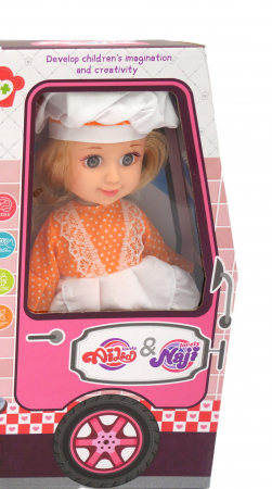 Păpușă interactivă cu plastilină și forme, ambalaj în formă de mașină, 25 cm [1]