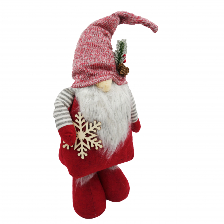 Pitic decorativ de Crăciun, roșu, cu stelută, 45 cm [1]