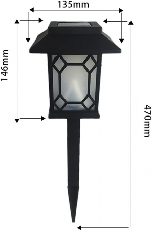 Set 3 lămpi solare de exterior pentru stâlpi sau gradina/terasa [1]