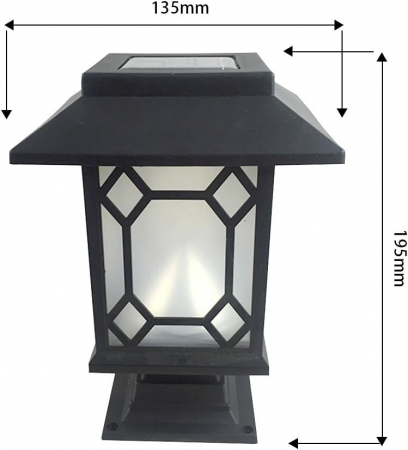 Set 3 lămpi solare de exterior pentru stâlpi sau gradina/terasa [6]