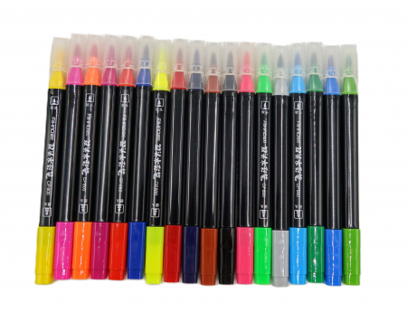 Set carioci, 18 culori, in gentuta cu maner, multicolor [1]