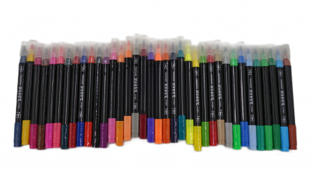 Set carioci, 36 de culori, in gentuta cu maner, multicolor [3]