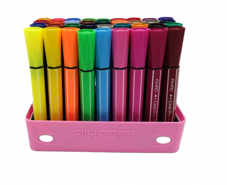 Set carioci scurte, 36 de culori, varf rotun, 12 cm [1]