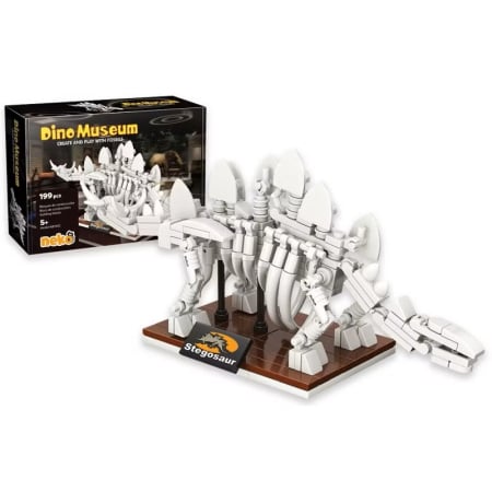 Jocuri si puzzle - Set construcție schelet dinozaur,173 piese, Stegosaurus