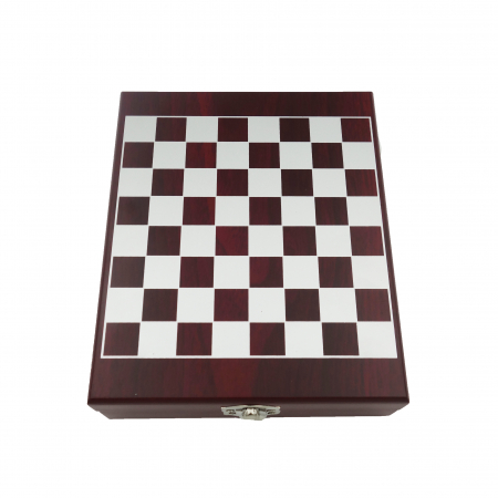 Set cutie cadou cu tabla de sah si accesorii pentru vin, 17 cm [4]