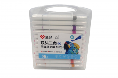 Pixuri si culori - Set de carioci cu 2 capete, 36 culori
