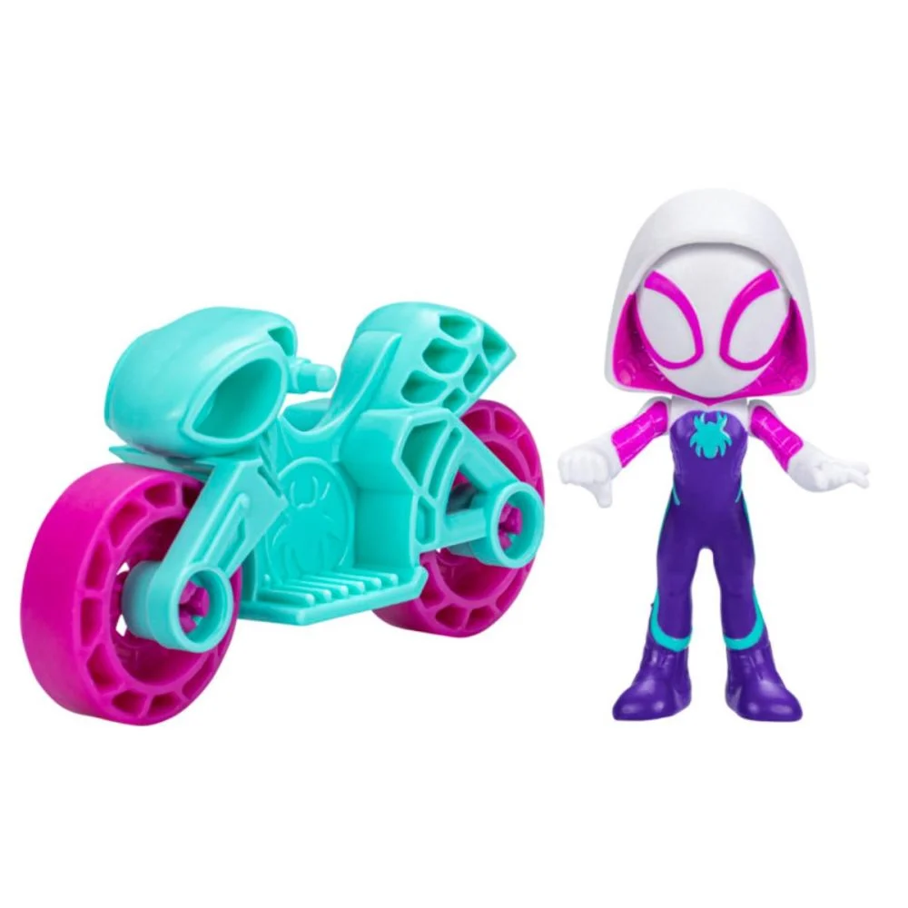 Set figurina cu motocicleta Spidey and His Amazing Friends Ghost Spider, aventura turbo [3]