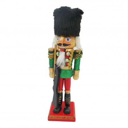 Soldatel din lemn, model Spargator de nuci,verde, 20 cm [4]