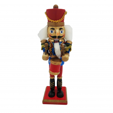 Figurine - Soldatel din lemn, model Spargator de nuci,albastru, 20 cm