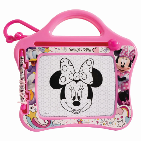 Jucarii creative - Tablă magnetică de desen Minnie Mouse Magic Scribbler Travel, cu stilou magnetic și radieră magică