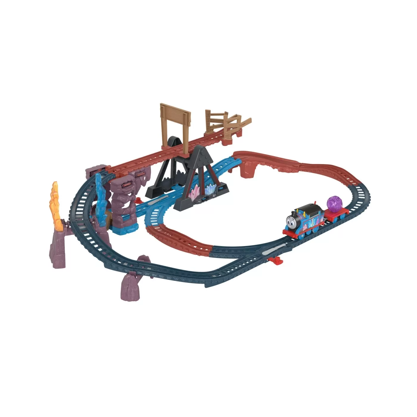 Masinute - THOMAS SET DE JOACA CRYSTAL CAVES ADVENTURE CU LOCOMOTIVA MOTORIZATA THOMAS