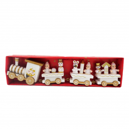 Trenulet decorativ 20 cm, alb [1]