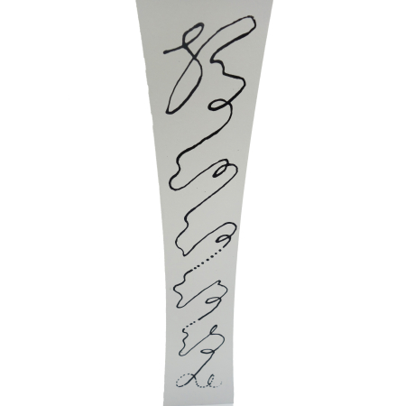 Vază decorativă cu model ornamental, MDF, 58 cm, alb [4]