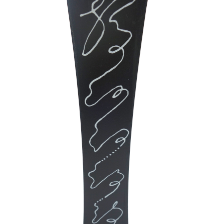 Vază decorativă cu model ornamental, MDF, 58 cm, negru [2]