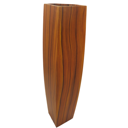 Vază decorativă din MDF, model lemn natural, culoare inchisa, 58 cm [1]