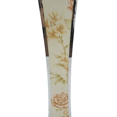 Vază decorativă florală cu mozaic, MDF, 58 cm, bej [3]