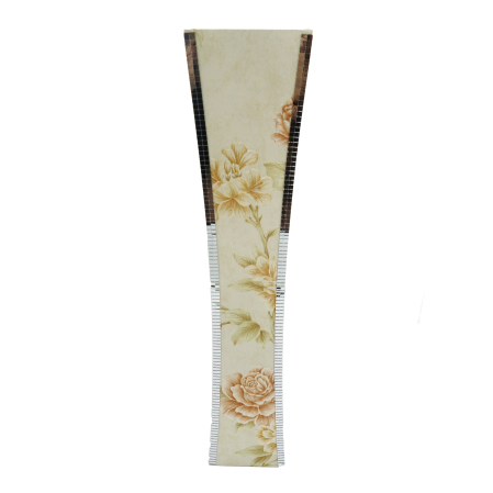 Decoratiuni - Vază decorativă florală cu mozaic, MDF, 58 cm, bej
