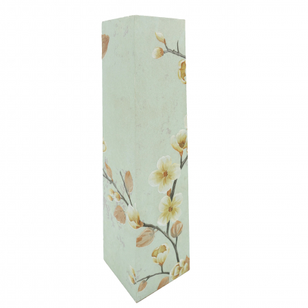 Decoratiuni - Vază pentru flori, din MDF, 40 cm, cu flori, albastru deschis