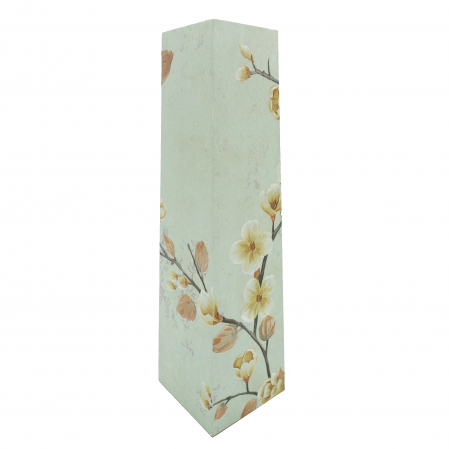 Vază pentru flori, din MDF, 40 cm, cu flori, albastru deschis [6]
