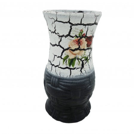 Vază pentru flori, din ceramica, model cu trandafiri, 20 cm [1]