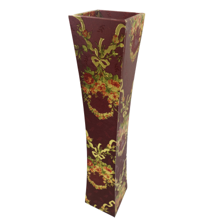 Vază pentru flori, din MDF, 58 cm, visiniu [5]