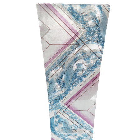 Vază pentru flori, din MDF, 58 cm, argintiu-albastru [4]