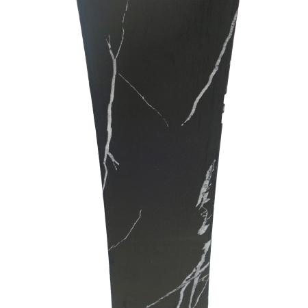 Vază pentru flori, din MDF, 58 cm, negru cu linii albe [2]