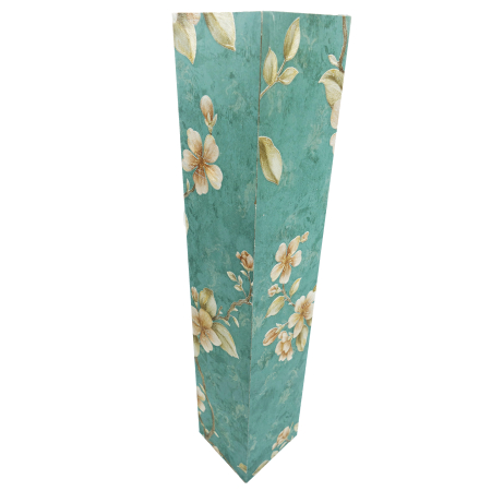 Vază pentru flori, din MDF, 58 cm, verde cu flori [4]