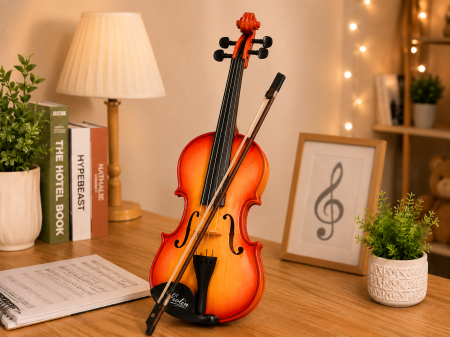 Instrumente muzicale - Vioară pentru Copii 50 cm cu Arcuș Inclus, Instrument Muzical de Jucărie, 8+ Ani