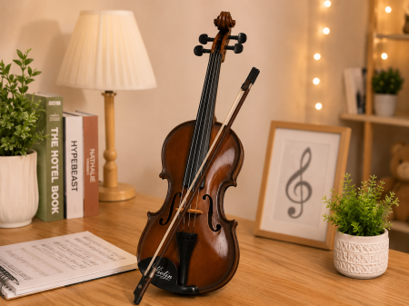 Instrumente muzicale - Vioară pentru Copii 50 cm cu Arcuș Inclus, Instrument Muzical de Jucărie, 8+ Ani
