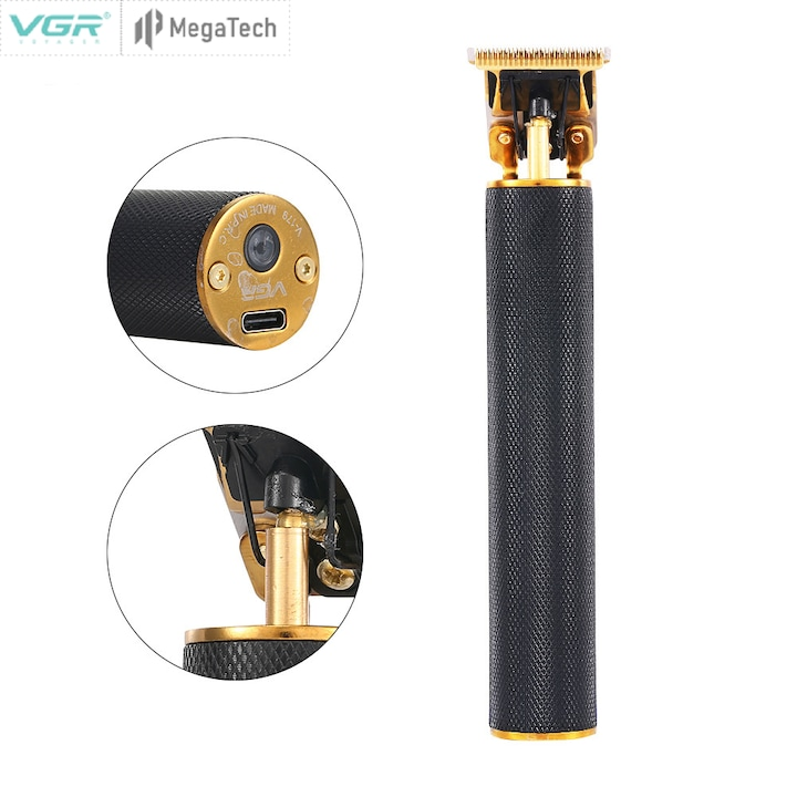 Masina de Tuns si Ras VGR V-179, lame inox, Operare 120 min, 3 Piepteni ajustare lungime [4]