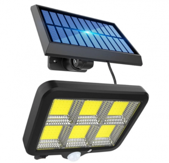 Set 4 x Proiectoare Solare cu Panou Fotovoltaic Separat și Senzor de Mișcare, 96 COB LED, Telecomandă Inclusă [3]
