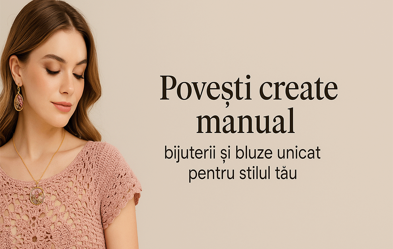 Piese premium din flori naturale, rășină și croșetate cu grijă