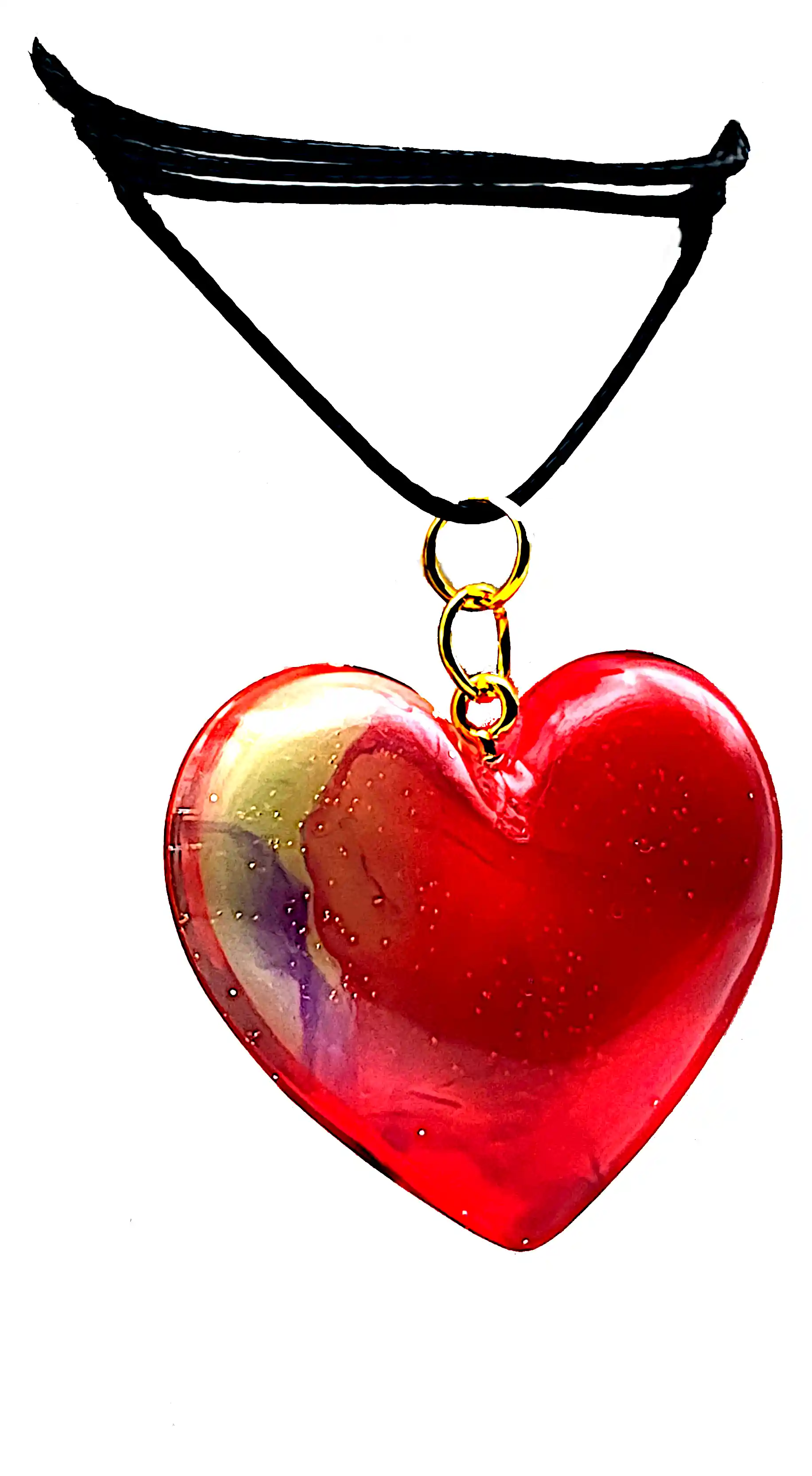 Pandantiv Handmade din Rășină în Formă de Inimă – Model Unicat SM 197 [2]