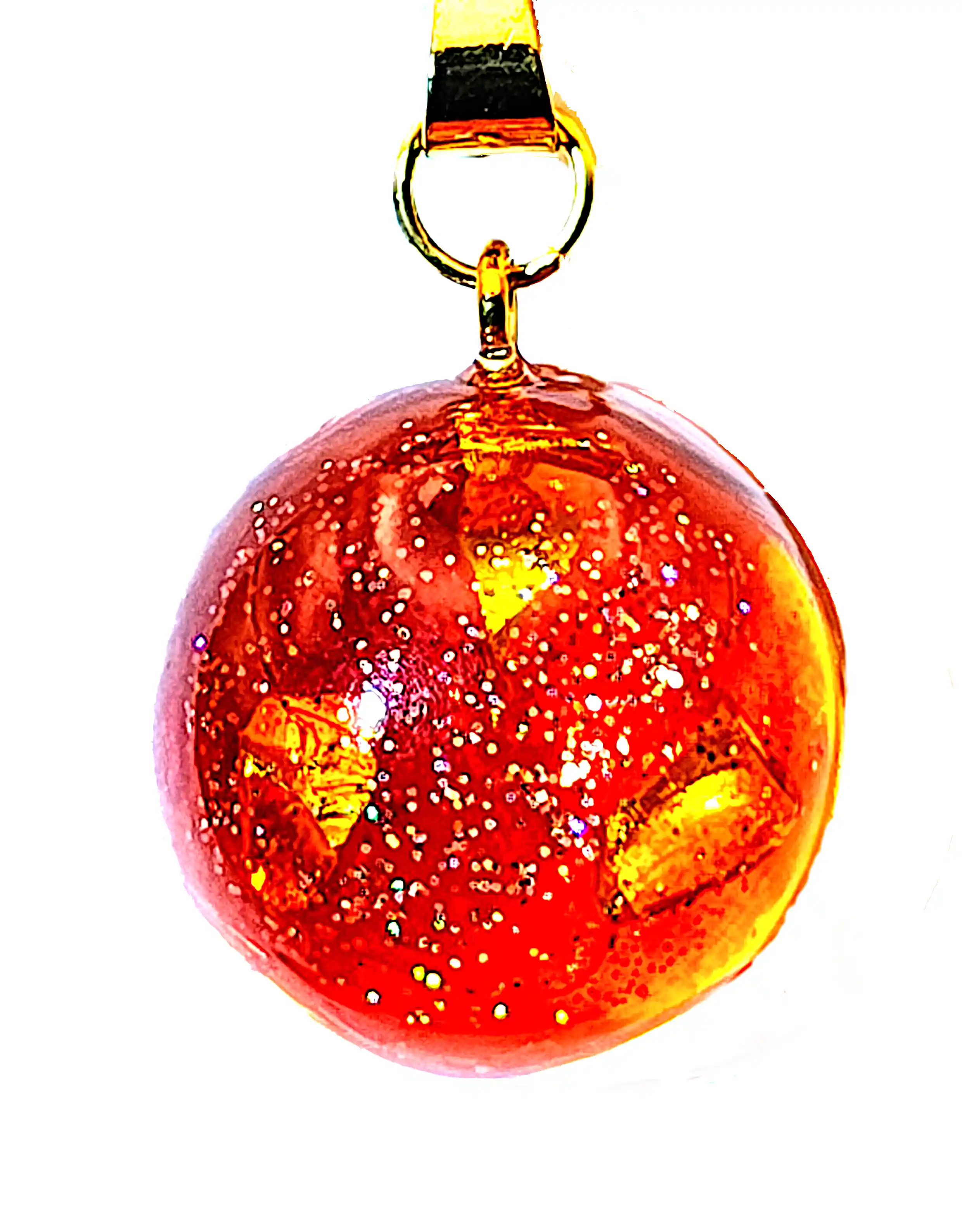 Pandantiv Sferic din Rășină Roșie cu Efect Strălucitor - Model SM 210 - Selin Mode [1]