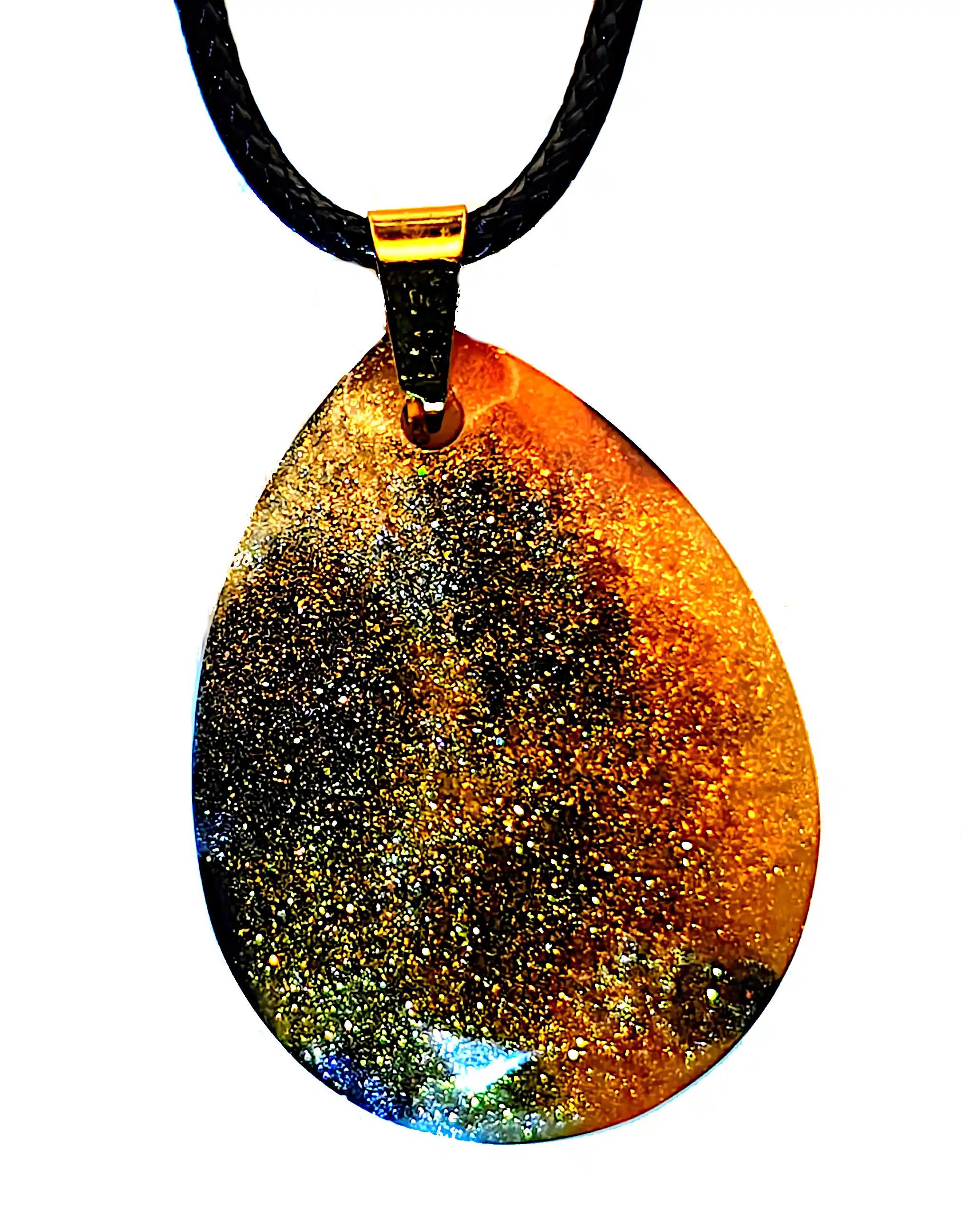 Pandantiv în Formă de Picătură din Rășină Multicoloră cu Efect Galactic - Model SM 214 - Selin Mode [1]