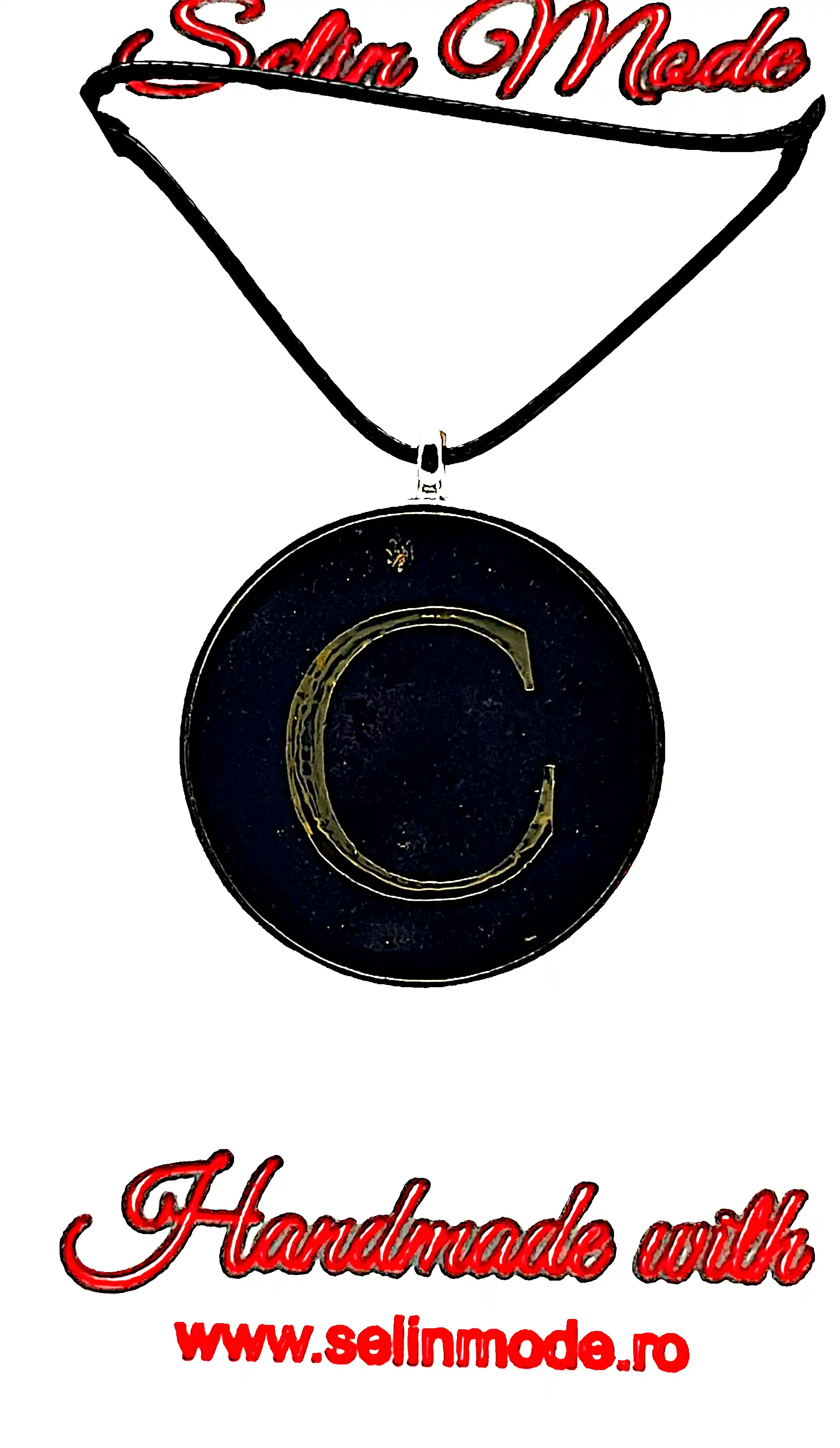 Pandantiv Personalizat din Rășină cu Inițiala C – Model Unicat SM 200 [1]