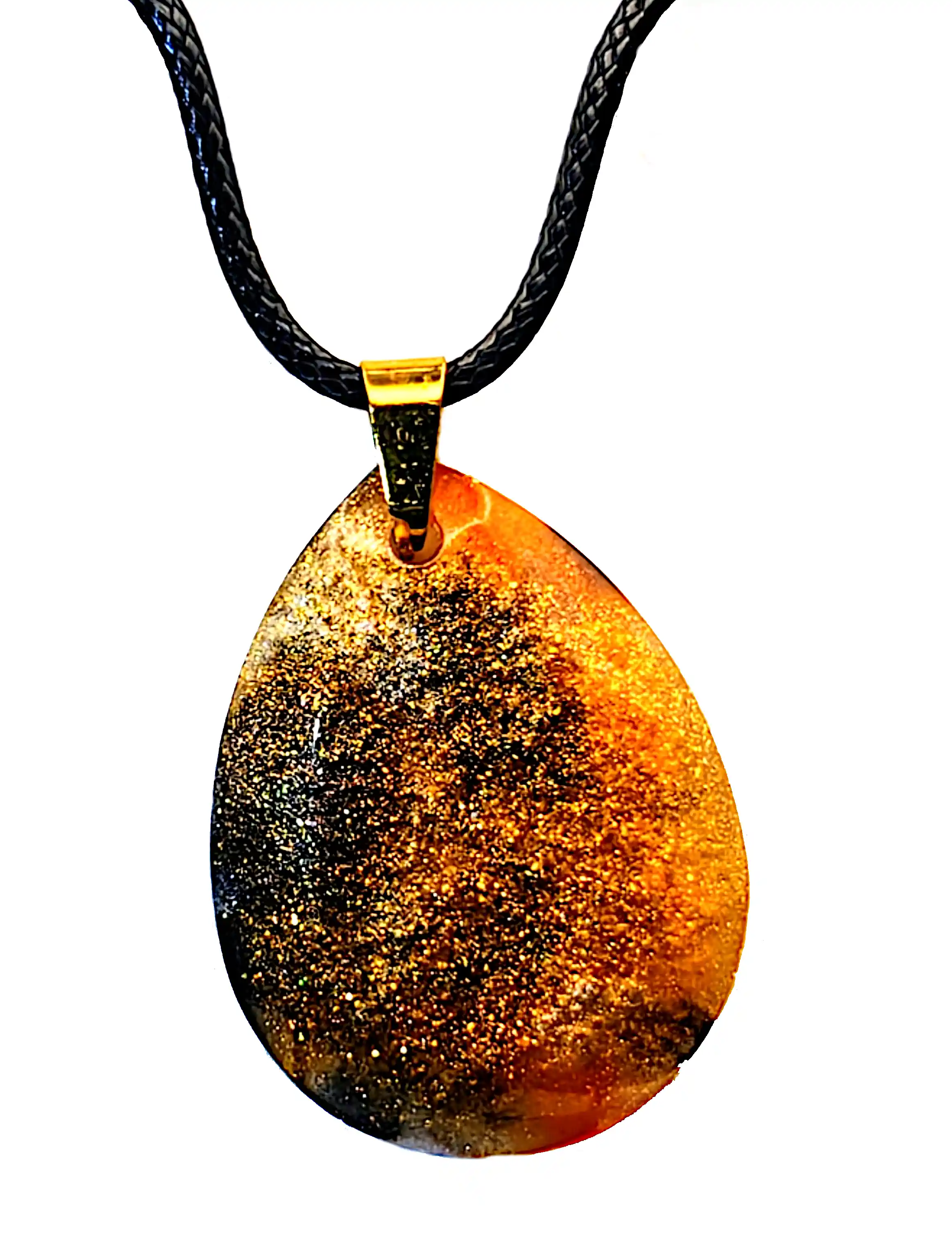 Pandantiv în Formă de Picătură din Rășină Multicoloră cu Efect Galactic - Model SM 214 - Selin Mode [2]