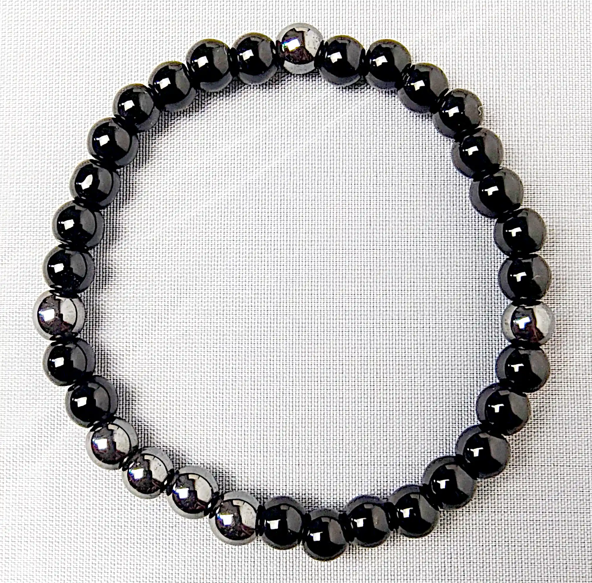 Brățară Handmade din Onix Negru și Hematit – SM171 [1]