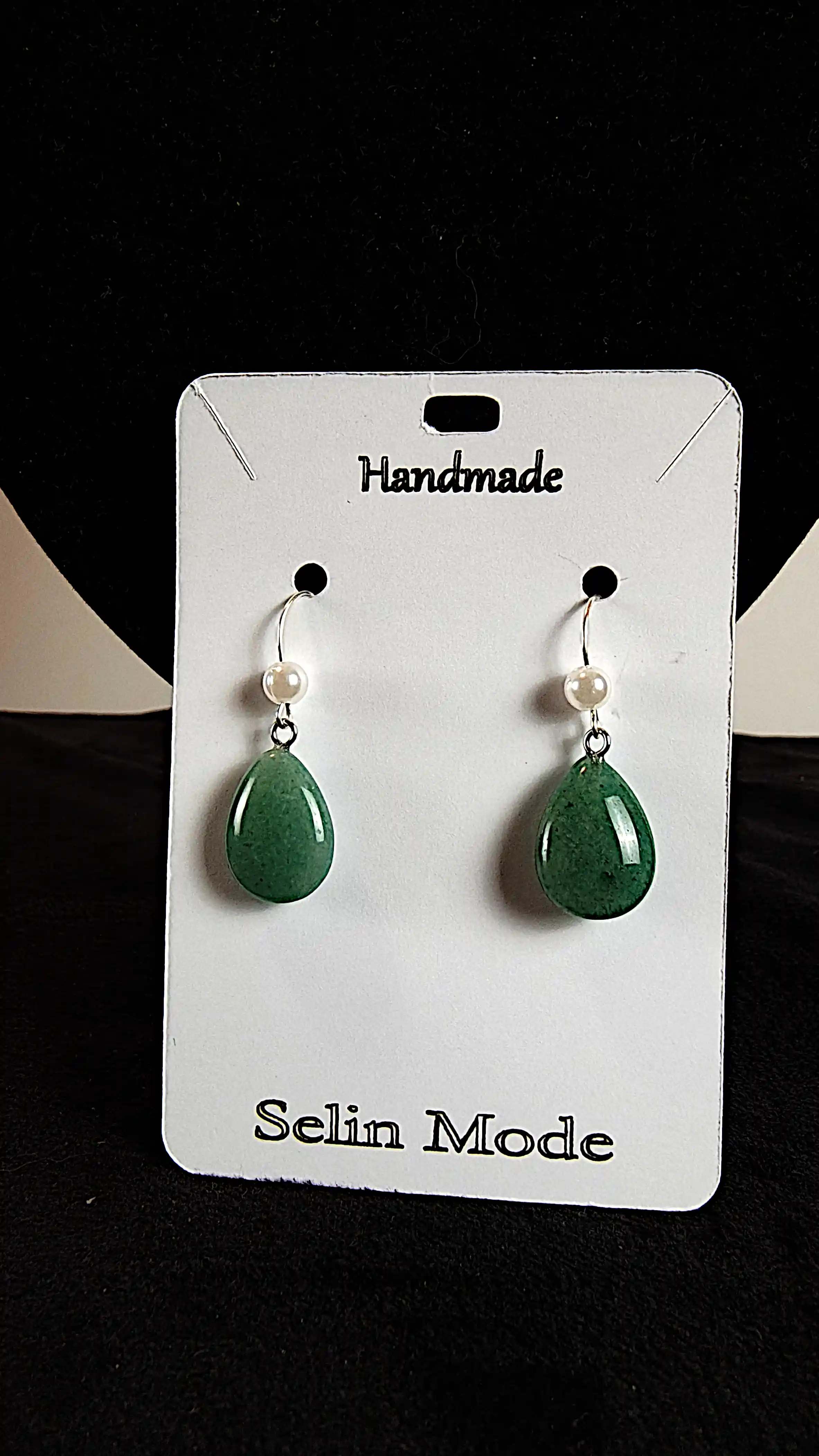 Cercei cu Piatră Naturală de Aventurin Verde – Handmade SM57 [1]