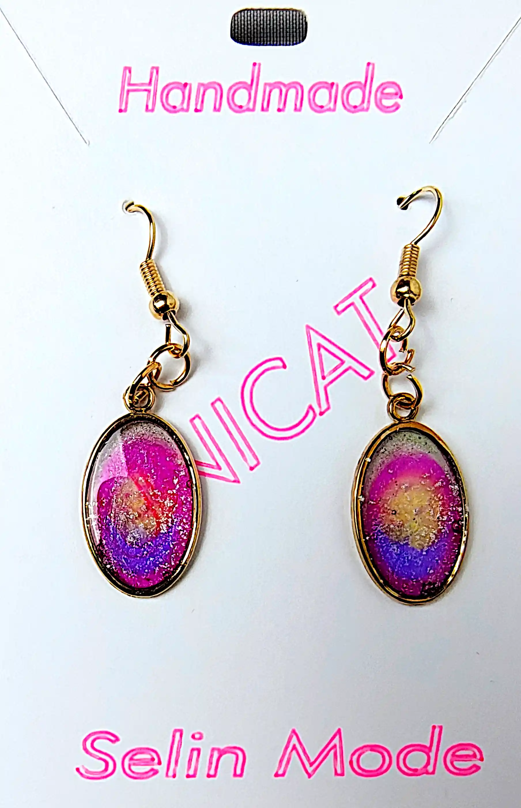 Cercei Handmade din Rășină Epoxidică – Design Artistic Colorat – SM143 [1]