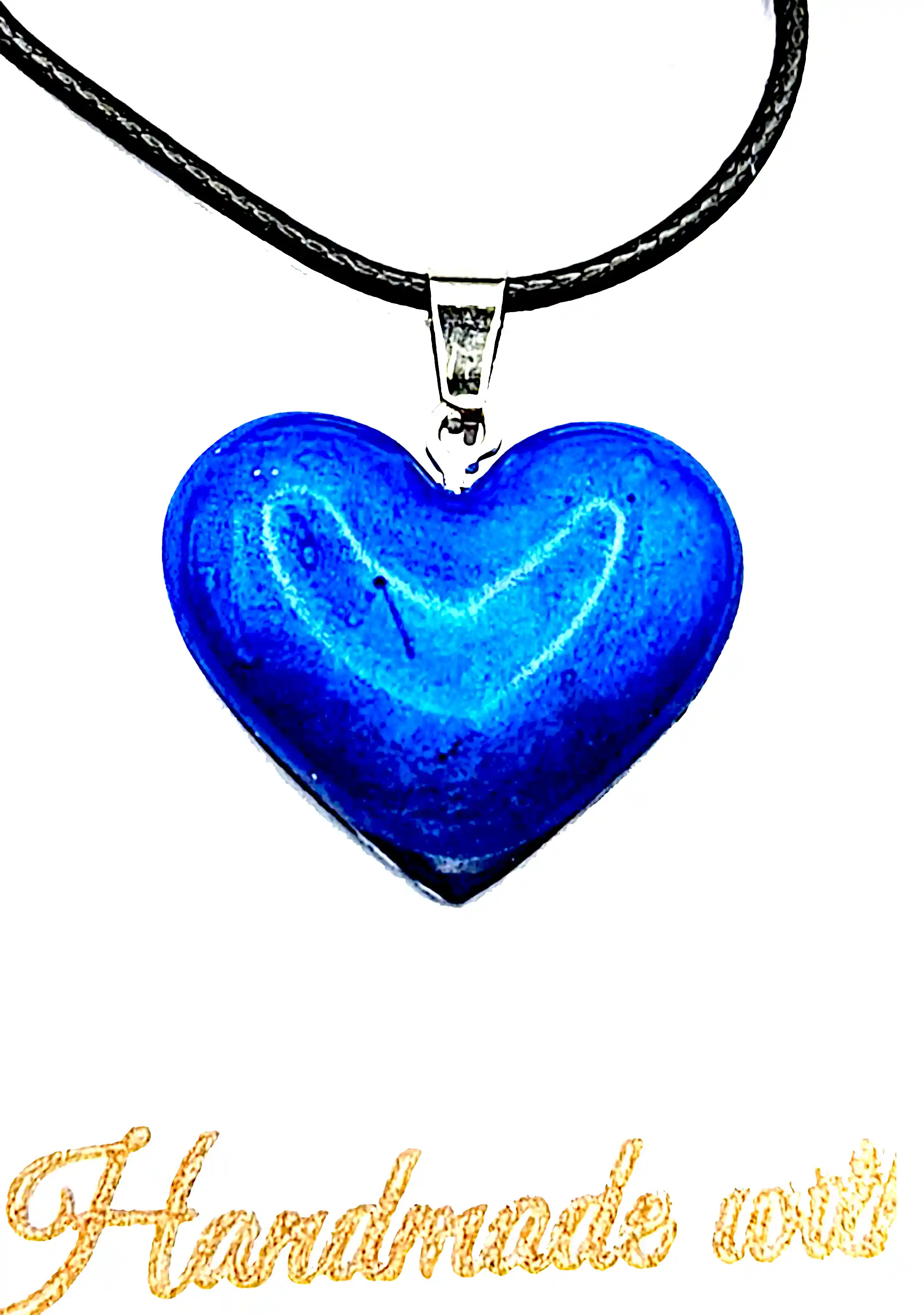 Pandantiv Handmade din Rășină în Formă de Inimă Albastră – SM 178 | Selin Mode [2]