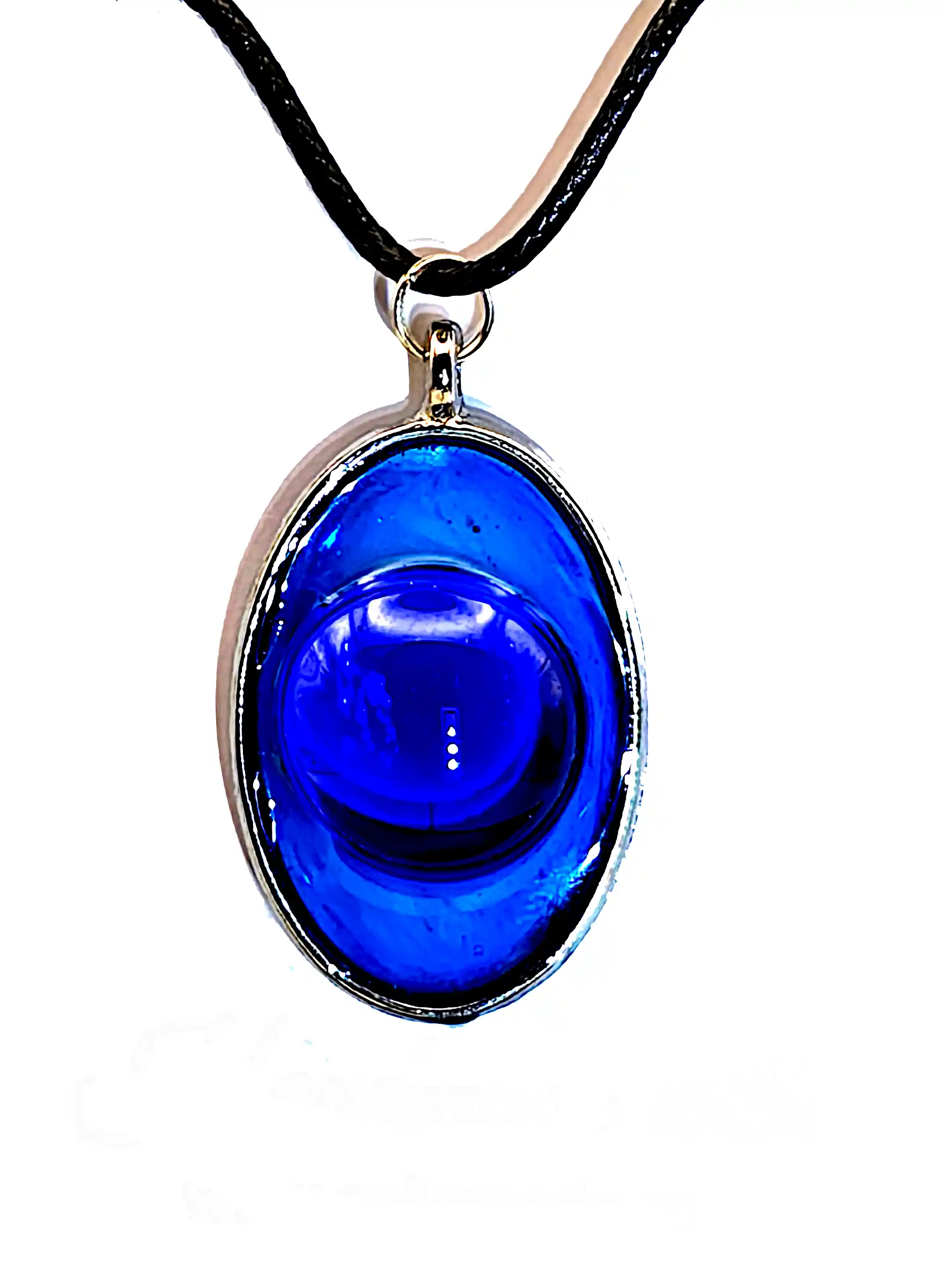 Pandantiv handmade din rășină epoxidică – Albastru intens, model oval | SM 183 [1]