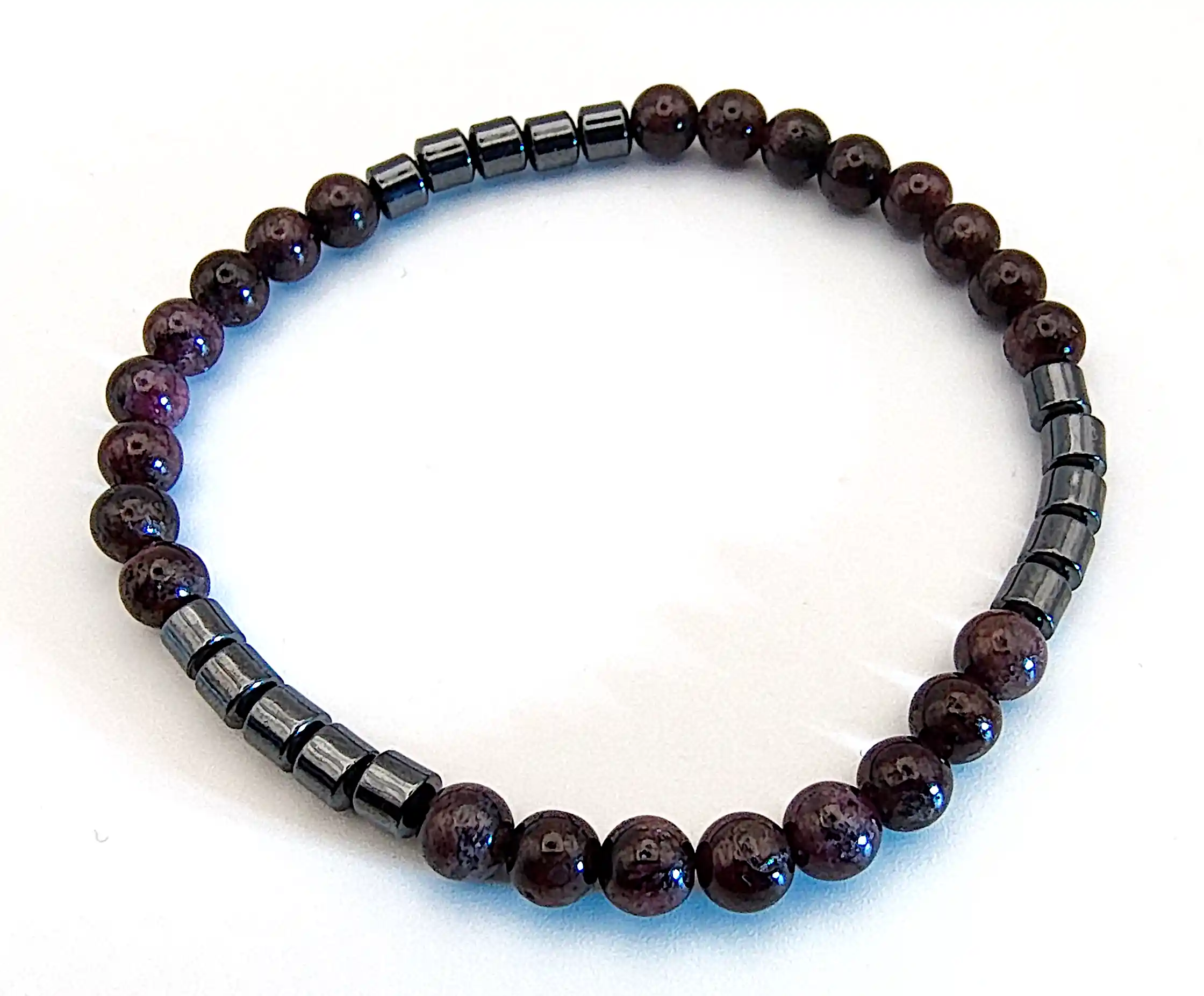 Bratari - Brățară cu Ochi de Tigru și Hematit Natural, 4 mm – 17,5 cm – SM 230