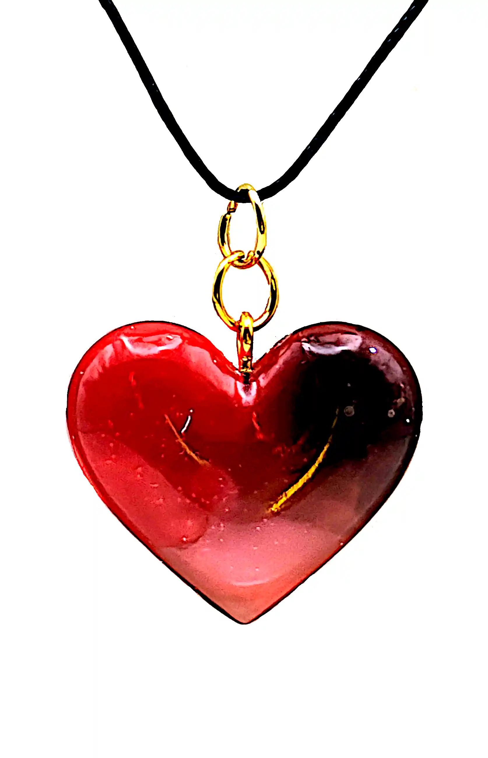 Bijuterii - Pandantiv Inimă din Rășină Roșie – Design Delicat & Luciu Premium – SM 225